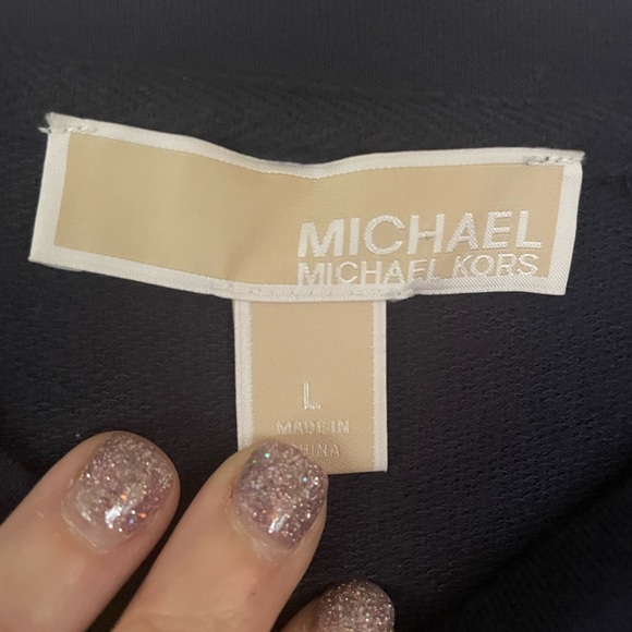 Navy Michael Kors top with gold detail large - Picture 4 of 4